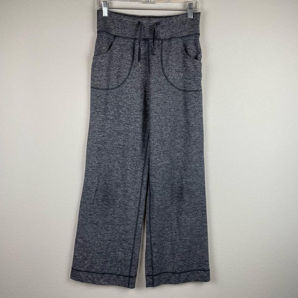 Lululemon Gray Heathered Coal Still Wide Leg Pants